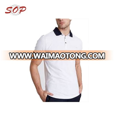 Smart Black And White Teenager Polo With Black Button