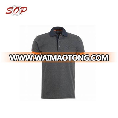 Microfiber Different Color Collar And Rib Polo Shirt