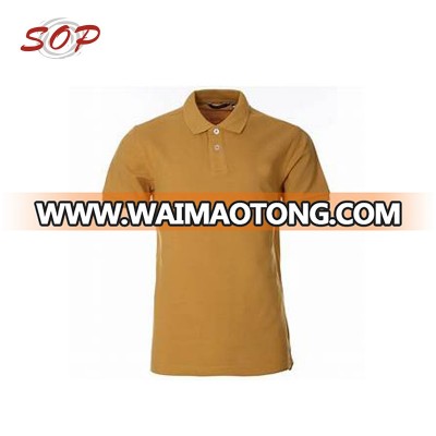 Button Collar Embroidered Custom Polo Shirt Polyester